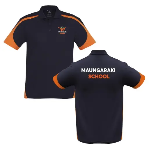 School Polo - Navy/Orange
